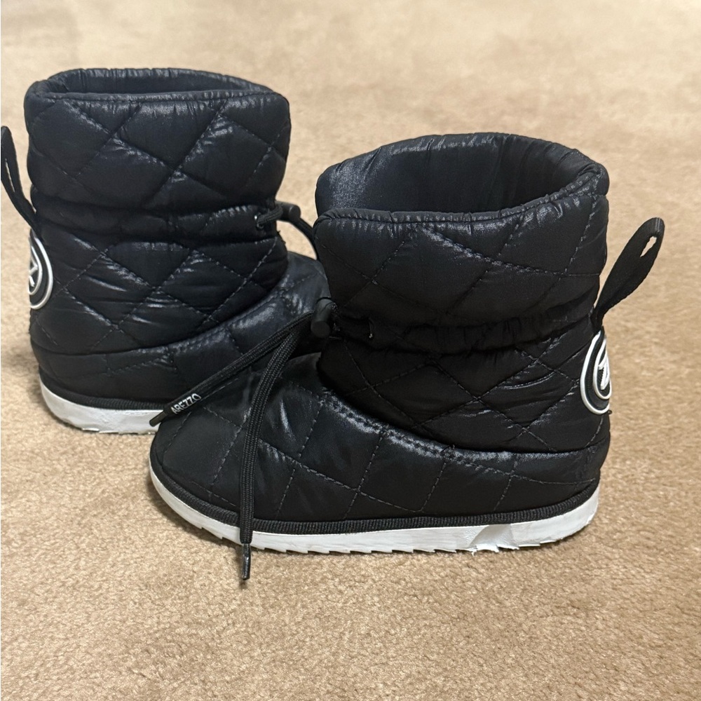 Stylish Black Quilted Kids Boots